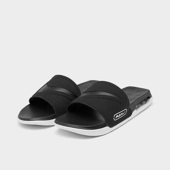 Nike Air Max Cirro Slides Black DC1460-004 Metallic Silver Sizes Men's 8 Wmns 9 - Picture 2 of 8